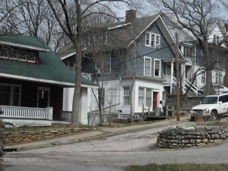 The Hancock Neighborhood on 12th Street in Lawrence, Kansas.  On NRHP.