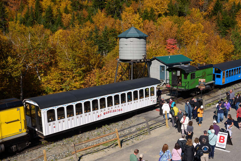 M-4 Agiocochook at Platform B, Mount Washington Cog Railway, New Hampshire.