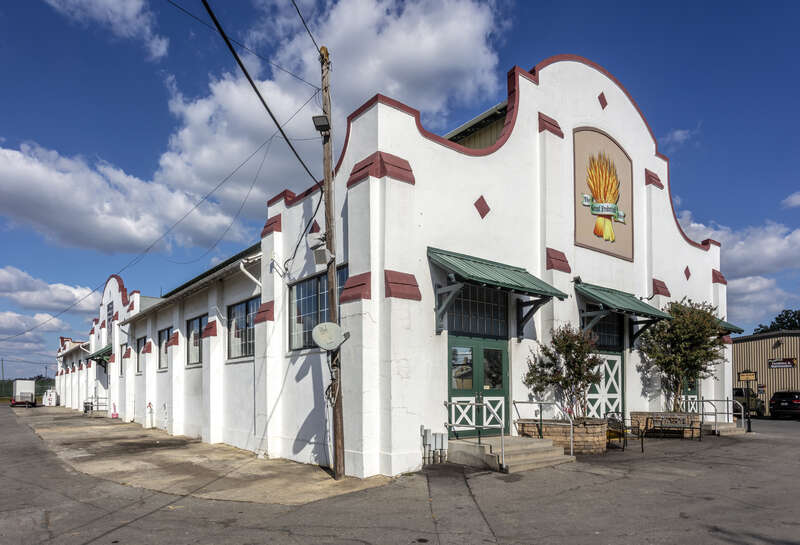 The Null Building at the Frederick Fairgrounds, Frederick, Maryland, USA. The building and fairgrounds are listed on the Maryland Inventory of Historical Properties, #F-3-204 [1]