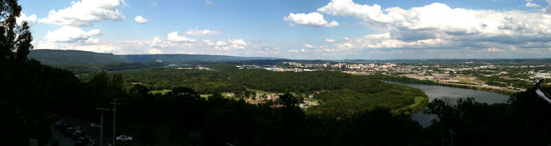 Tennessee River from on top of Ruby Falls visitor's center.
