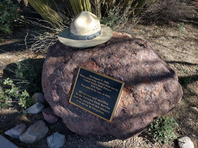 On August 9 2002
While protecting visitors from harm
United States Park Ranger Kris Eggle
Was slain in the line of duty
His service and sacrifice
to the National Park Service
And the people of this country
Will never be forgotten
Kris Eggle Visitor