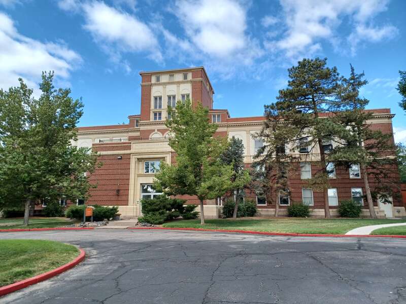 The Texas Building, front view, RMCAD campus