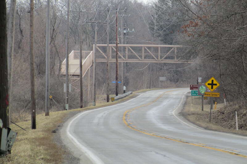 Porter Brickyard Trail bridge over U.S. 12 (Dunes Highway).