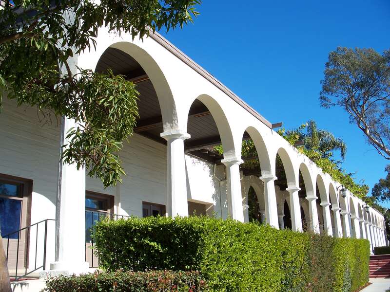 The Quadrangle building, Riviera campus. 2030 Alameda Padre Serra. Santa Barbara, California, USA