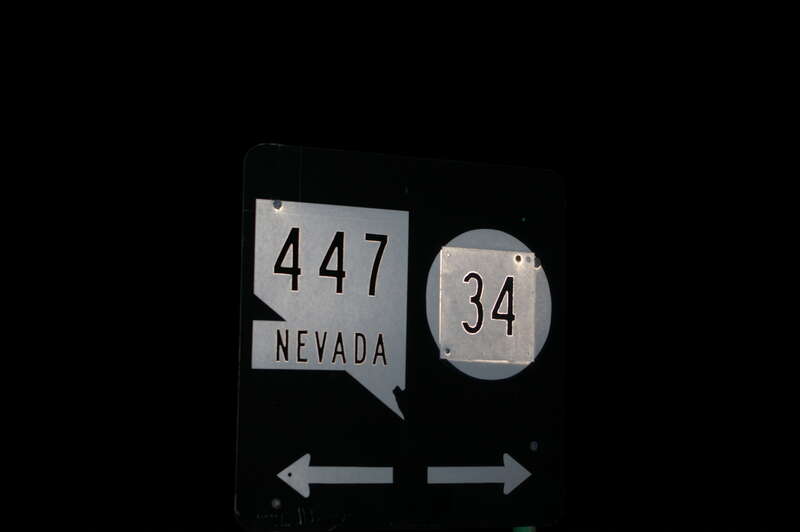 Junction of Washoe County Routes 34 and 447, errantly signed as w:Nevada State Route 447 and w:Nevada State Route 34