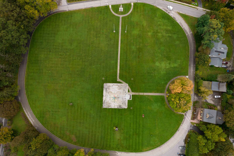 Bennington Battle Monument from the top, Bennington, Vermont.