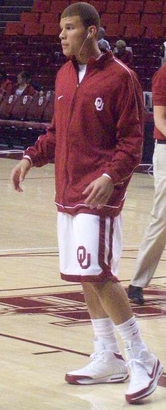 A full body shot of the Oklahoma Sooners' forward Blake Griffin (#23). Taken during warm-up before the Sooners' game against Davidson.