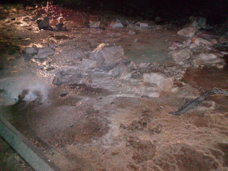 Inside the mine.  Pictures taken by Dan using  Sea Life Reefmaster and was really dark in there.