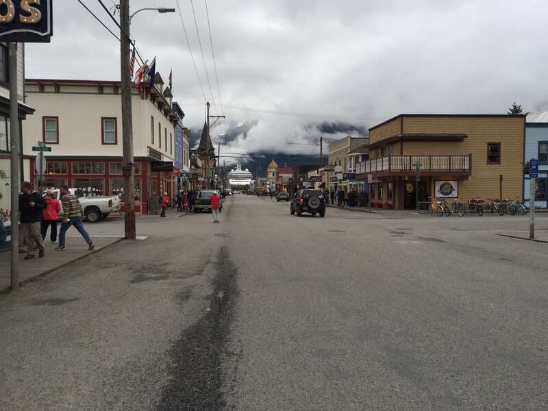 Broadway Street in Skagway, Alaska, USA