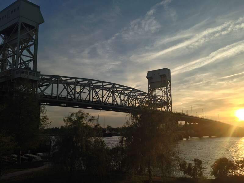 Taken under the Cape Fear Memorial Bridge
