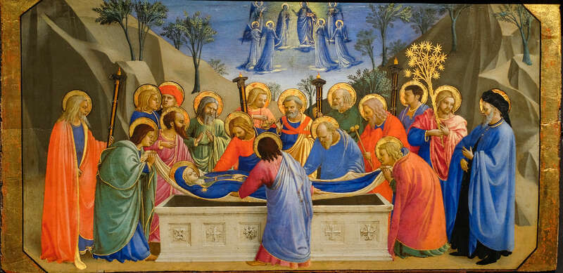 Fra Angelico, The Dormition and Assumption of the Virgin, c 1425 5/10/18 #gardnermuseum #earlyrenaissance #italy #painting