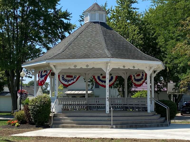 Gazebo in front of our school, where friends and family can gather or concerts can be held.