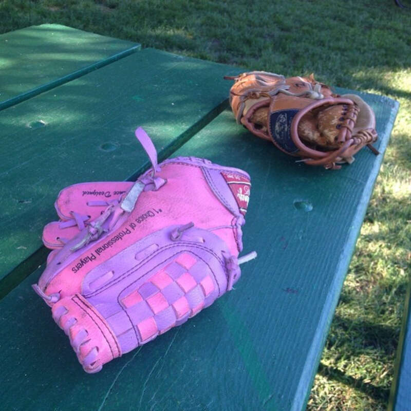 Lost baseball gloves #pink