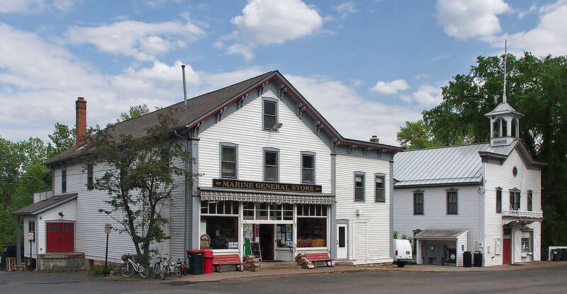 Marine General Store and Marine Village Hall, Marine on St Croix, Minnesota, USA.  Viewed from the northwest. 





This is an image of a place or building that is listed on the National Register of Historic Places in the United States of America.