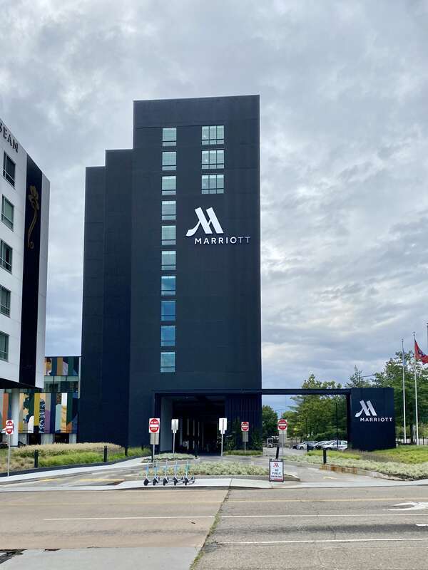 Built for the 1982 World’s Fair, these modernist hotel towers were originally built as an office tower and a Holiday Inn Hotel, which functioned in this capacity until the late 2010s without many changes.  However, as time passed and the buildings