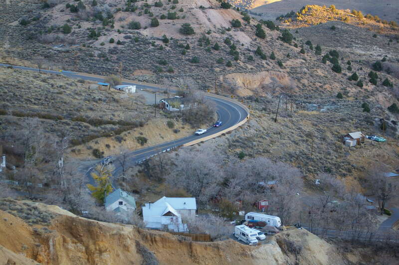 Nevada State Route 342 on the ascent from Gold Hill to Virginia City