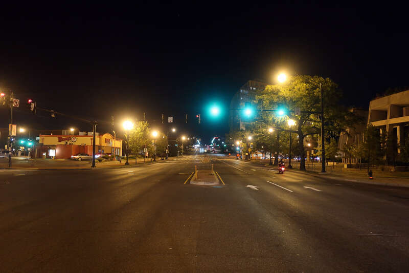 New York AvenueLooking northeast on New York Avenue NE at the intersection with First Street NE, Washington, D.C.  Ariel Rios Federal Building appears at right.
