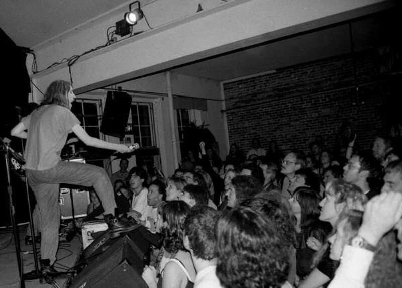 Winter solstice concert at &quot;Be Here Now&quot; club in Asheville NC, 21 December 1997.