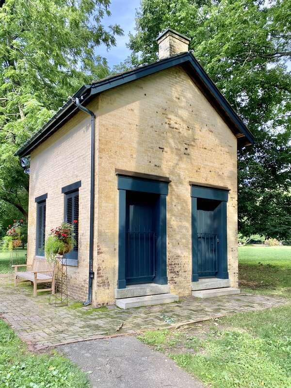 Built in 1854-1857, this Italianate-style mansion, known as Ashland, was designed by Thomas Lewinski for James Brown Clay, using the foundations and layout of an earlier house on the same site.  The previous house was the home of Henry Clay, a