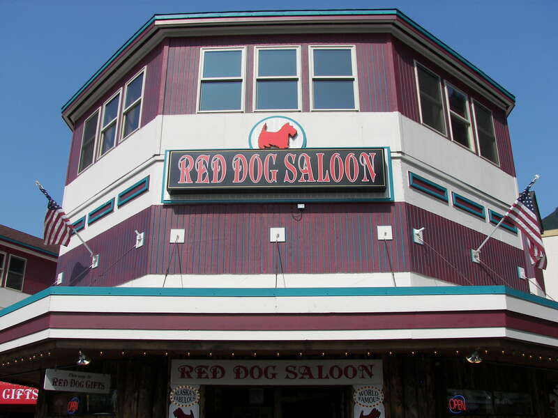 Red Dog Saloon on Franklin Street in downtown Juneau, Alaska, United States.