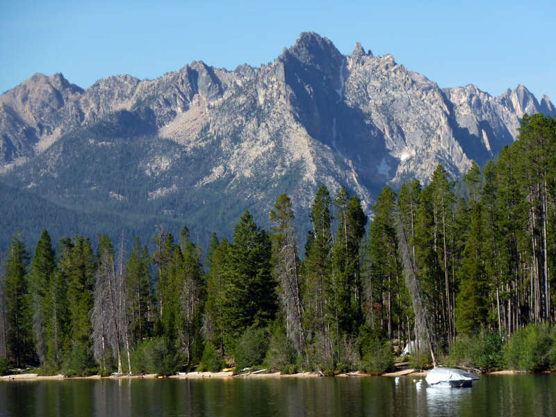 The Grand Mogul in the Sawtooth Range as seen from Redfish Lake, Idaho