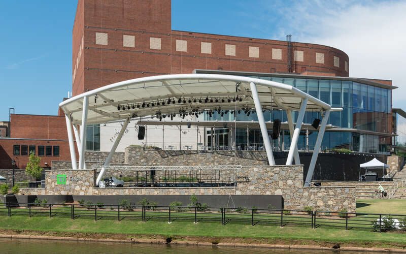 A southwest view of the TD Stage, Greenville, South Carolina