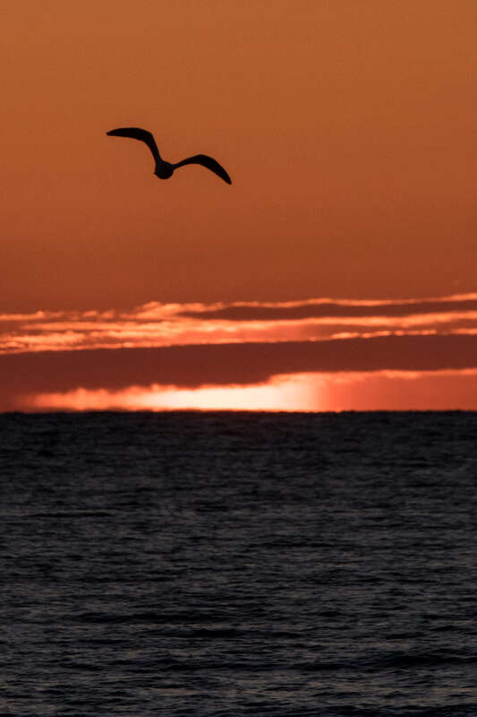 Sunrise over Lake Superior at Grand Marais, MN is one of many cities that visitors stay when enjoying winter recreation activities and scenic views of the U.S. Department of Agriculture (USDA) Forest Service (FS) Superior National Forest region in