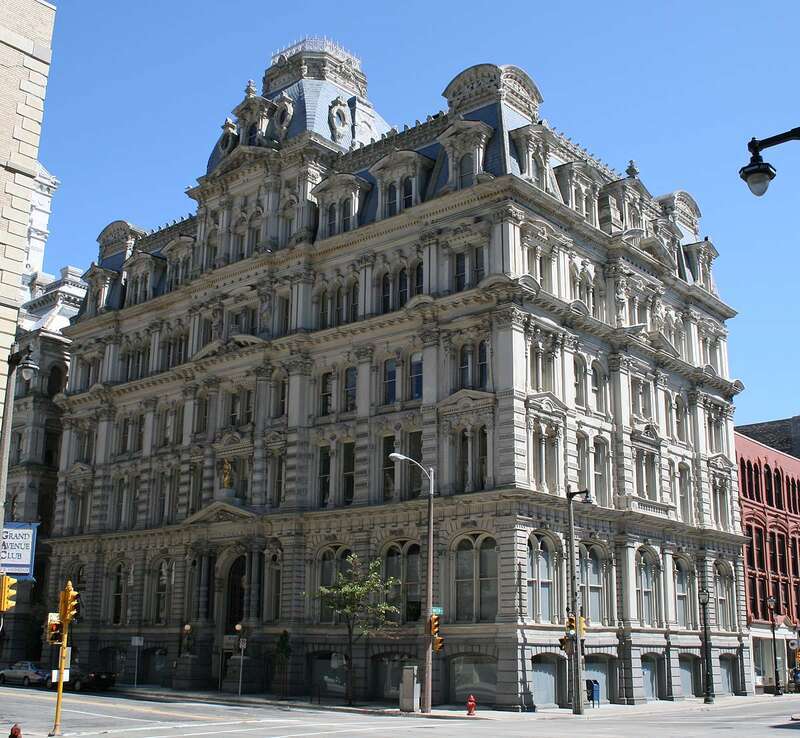 The Mitchell Building, an 1876 office building, Milwaukee, Wisconsin. National Registered Historic Place.