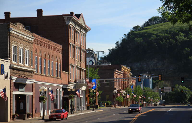 Main Street in downtown Red Wing, Minnesota, USA