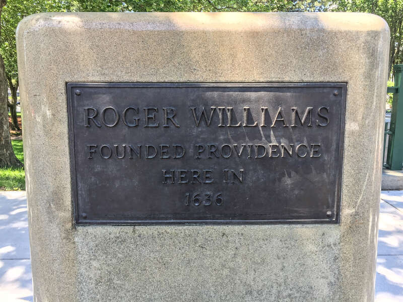 Roger Williams National Memorial plaque, Providence Rhode Island