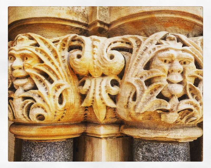 Wood County, West Virginia, Courthouse, Parkersburg. Detail of decoration on the main entrance.
