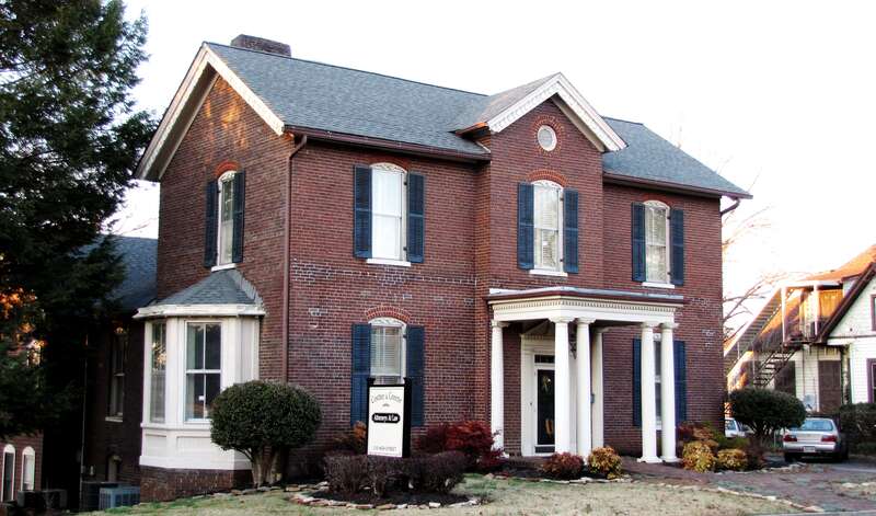 The Peter Bartlett House (315 High Street) in Maryville, Tennessee, USA.  Built in the late-19th century, this Italianate style house is now listed on the National Register of Historic Places.