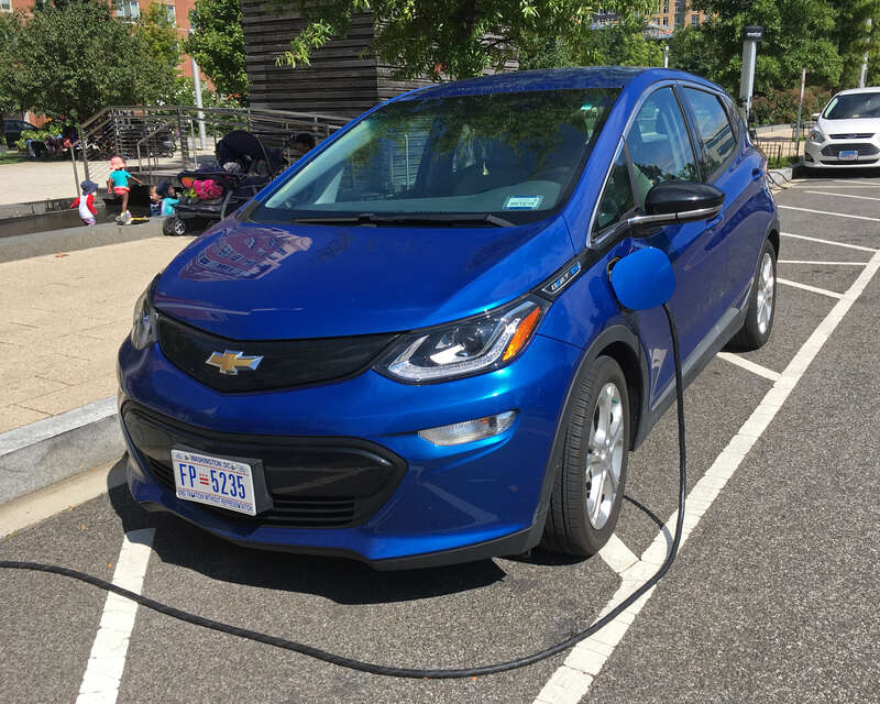 Chevrolet Bolt EV charging in Washington D.C.