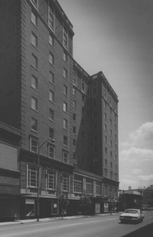 Daniel Boone Hotel, 405 Capitol Street, Charleston, West Virginia, in 1984. Architect: William Lee Stoddart. Contractor: A. G. Higginbotham
