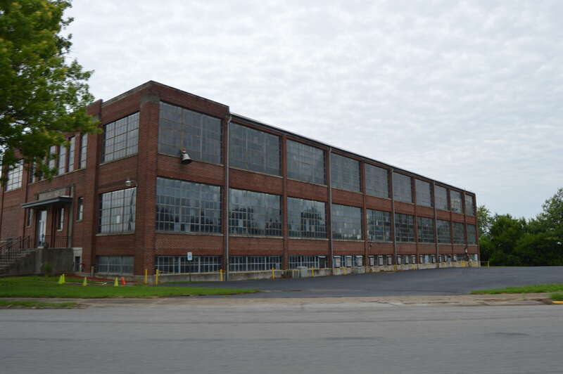 Northern side and front of the Goodall Building, located at 470 Stanford Avenue (U.S. Route 150/Kentucky Route 52) in Danville, Kentucky, United States.  Built in 1937, it is listed on the National Register of Historic Places.