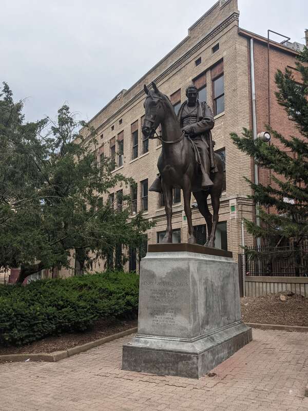 Henry Gassaway Davis statue in Davis Park at Capitol and Lee Streets in downtown Charleston, West Virginia. (Created in 1926 by Louis Saint-Lanne.)