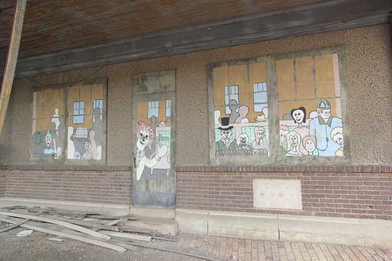 This old train depot in Storm Lake, Iowa has fallen into serious disrepair.