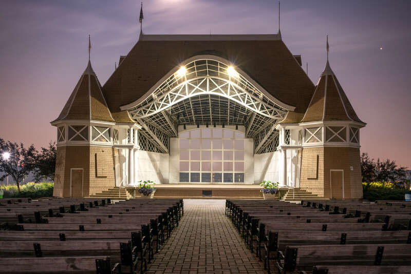 A public pavilion has been located on the northern side of Lake Harriet since 1888 when a pavilion was erected on the property of Thomas Lowry. It stood on the edge of Lake Harriet until 1891, when it was destroyed by fire. After the fire,