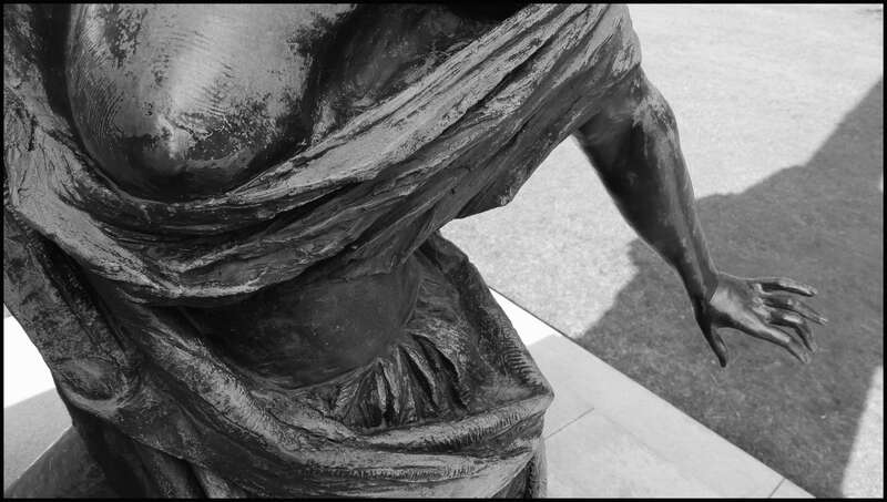 The Civil War monuments at Shiloh are the most poignant I know of.  They are for the most part not pretending to heroism, but are elegies, often half-naked women mourning men's stupidity.*
Aristophanes's play reminds us that at least as long ago as