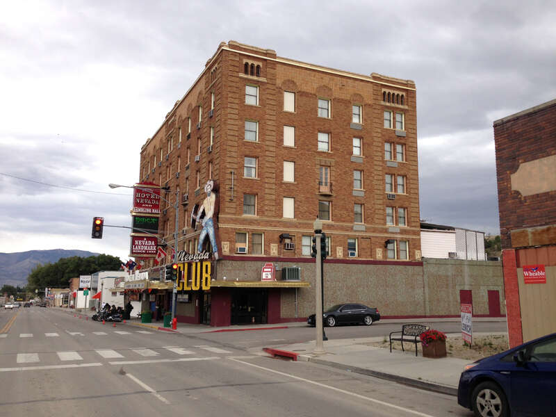 Hotel Nevada along U.S. Route 50 in downtown Ely, Nevada