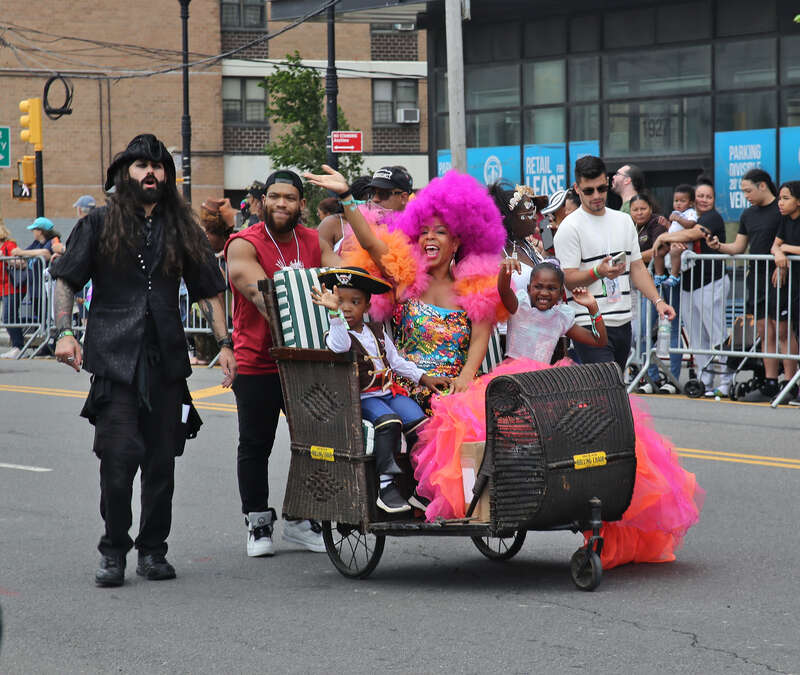 Queen Mermaid, Laurie Cumbo at
2023 Coney Island Mermaid Parade on Surf Avenue, Brooklyn, New York City, USA