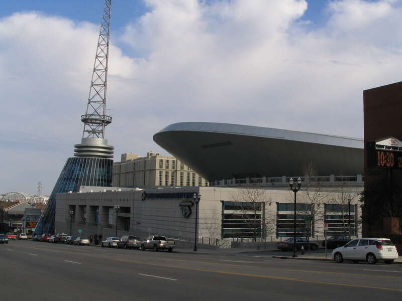 Bridgestone Arena (originally Nashville Arena and formerly Gaylord Entertainment Center and Sommet Center) is an all-purpose venue in downtown Nashville, Tennessee, that was completed in 1996.
The Bridgestone Arena is owned by the Sports Authority of