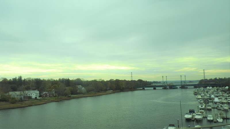 Looking south on a cloudy late morning