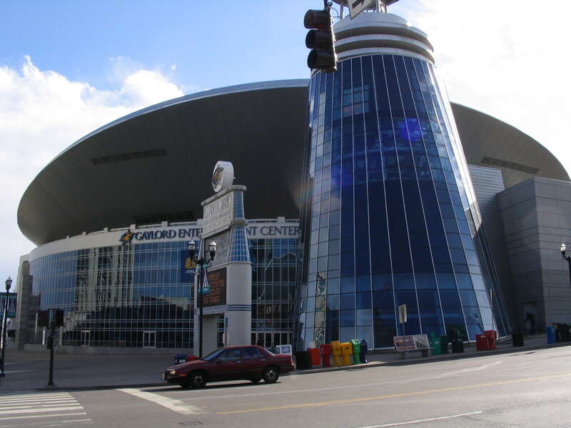Bridgestone Arena (originally Nashville Arena and formerly Gaylord Entertainment Center and Sommet Center) is an all-purpose venue in downtown Nashville, Tennessee, that was completed in 1996.
The Bridgestone Arena is owned by the Sports Authority of