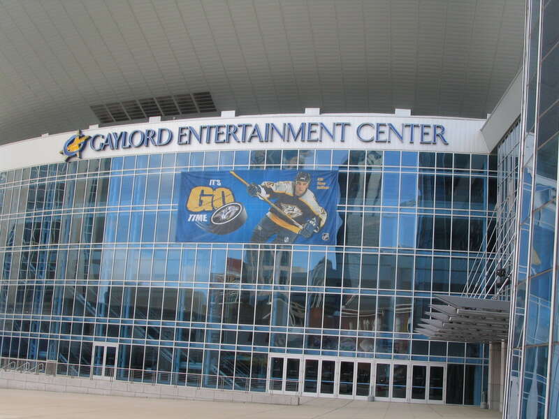 Bridgestone Arena (originally Nashville Arena and formerly Gaylord Entertainment Center and Sommet Center) is an all-purpose venue in downtown Nashville, Tennessee, that was completed in 1996.
The Bridgestone Arena is owned by the Sports Authority of