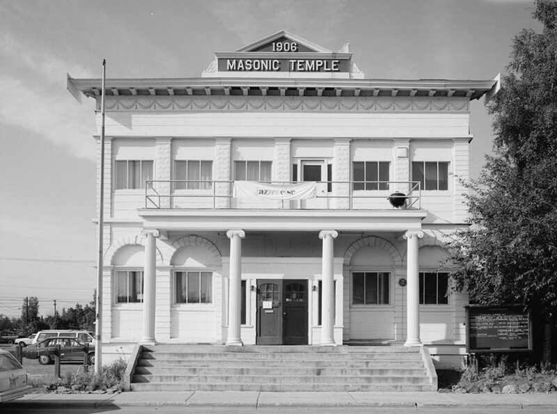 Masonic Temple, 809 First Avenue, Fairbanks (Fairbanks North Star Borough, Alaska)
cropped





This file comes from the Historic American Buildings Survey (HABS), Historic American Engineering Record (HAER) or Historic American Landscapes Survey
