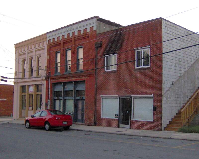 &quot;Evans Block&quot; on 4th Street in Smithville, Tennessee, USA.