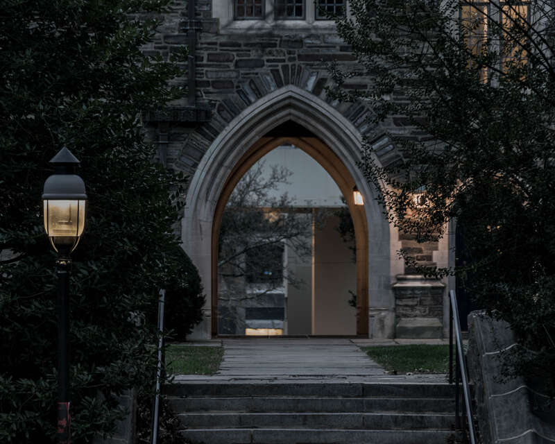 View of Spellman Hall through Pyne Hall
Princeton University