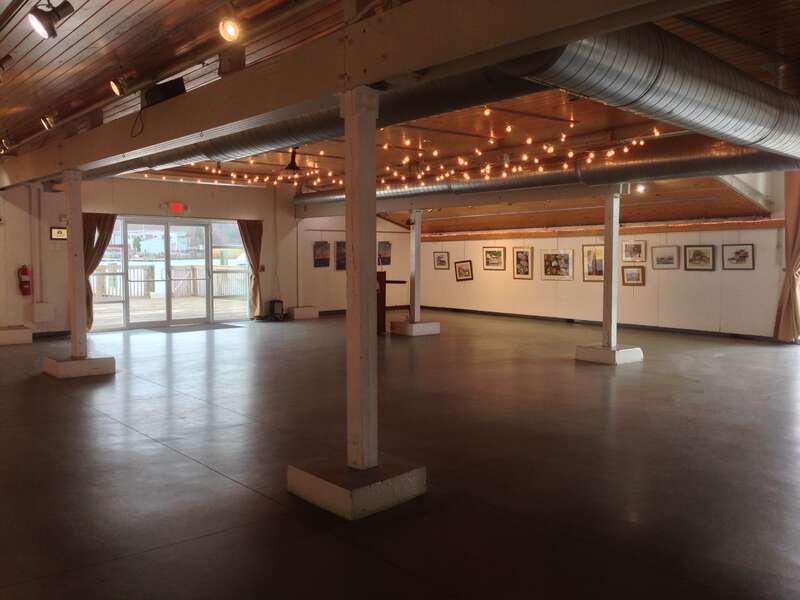 The assembly hall in the Annapolis Maritime Museum. The museum was origianlly founded in 1986 as the Eastport Historical Society. It was renamed the Annapolis Maritime Museum in 2000. It is located inside the McNasby Oyster Packing Co. building.
