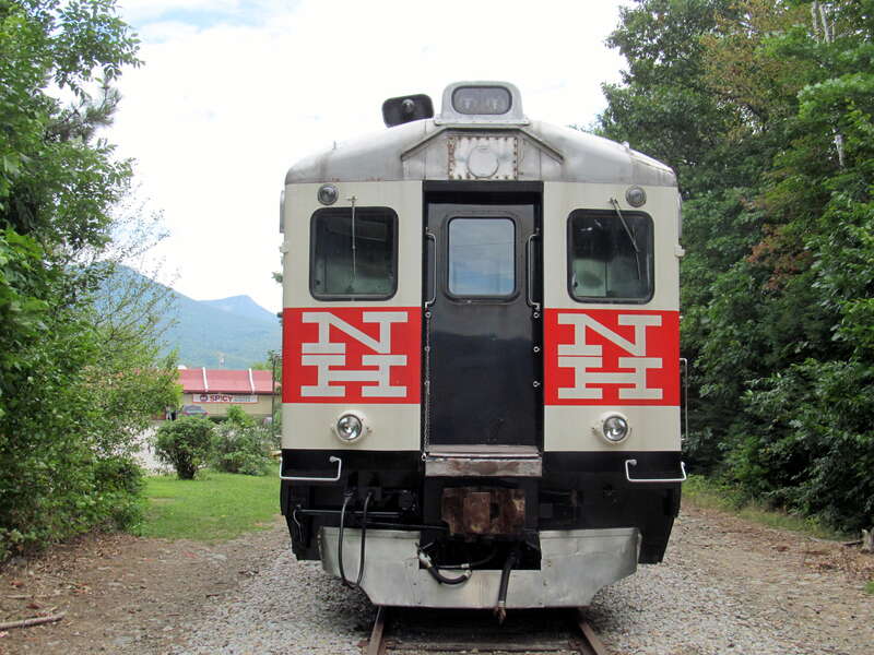 Ex-New Haven RDC-1 #41 at the Hobo Railroad in Lincoln, New Hampshire in August 2012